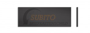 Klingelschild Feller 40 x 15 schwarz